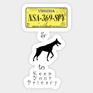 Keep Your Privacy With Dog Sticker